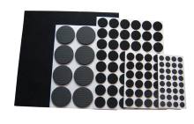 Filtpuder selvklæbende ass. sort - 125 stk.